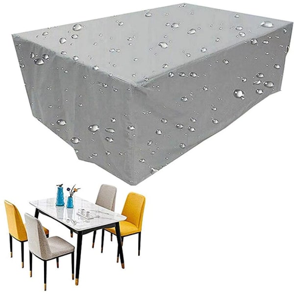 Moderne minimalistisk havesølv vandtæt betræk, gårdbord og stol kombination støvbetræk