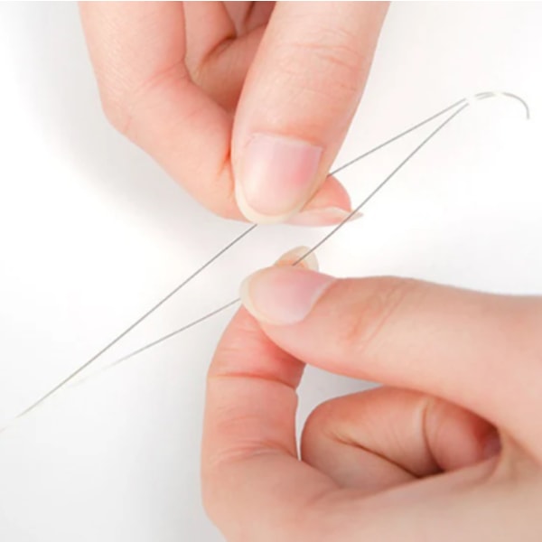 Håndåpnet perle nål buet nål heklet snu bolle perleverktøy tilbehør