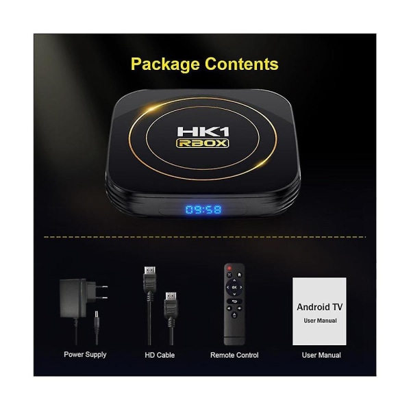 Hk1rbox H8s Android 12.0 Smart Tv Box 2.4g 5.8g Dual Wifi H618 Quadcore 2gb 16gb Eu Plug