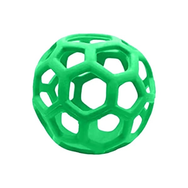 Hundeleke hul ball TPR plast bitebestandig gummiball green