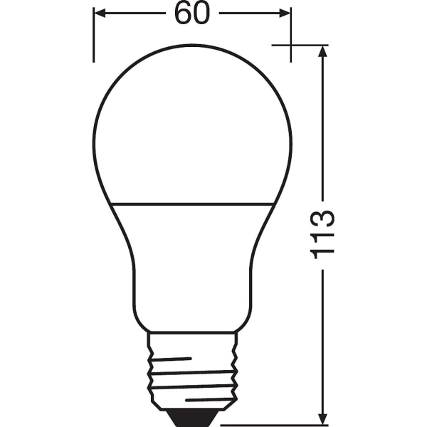 5 ST LED Base Classic A-lampor, ersättning för E27-lampor