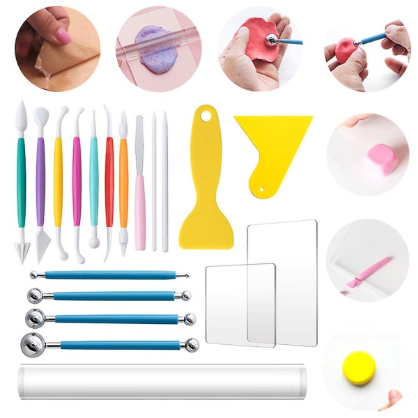 19 Pack Polymer Clay Tools, Sculpting Tools