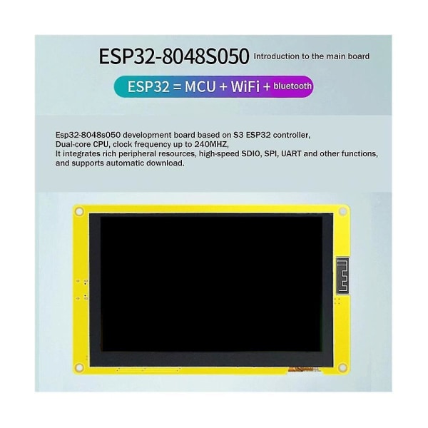 Esp32-s3 Lvgl kehityskortti 5 tuuman LCD graafisella näytöllä kapasitiivinen näyttö Wifi Bluetooth Mc