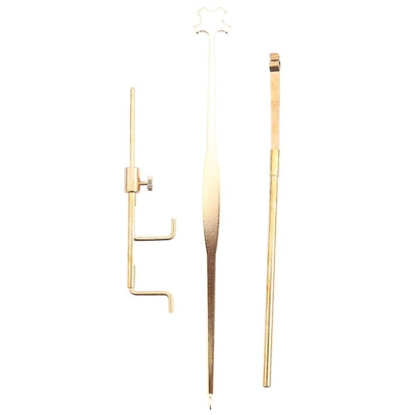 Brass Violin Luthier Tools Kit Set Sound Post Gauge Measurer Retriever Clip Setter Mässing för violin