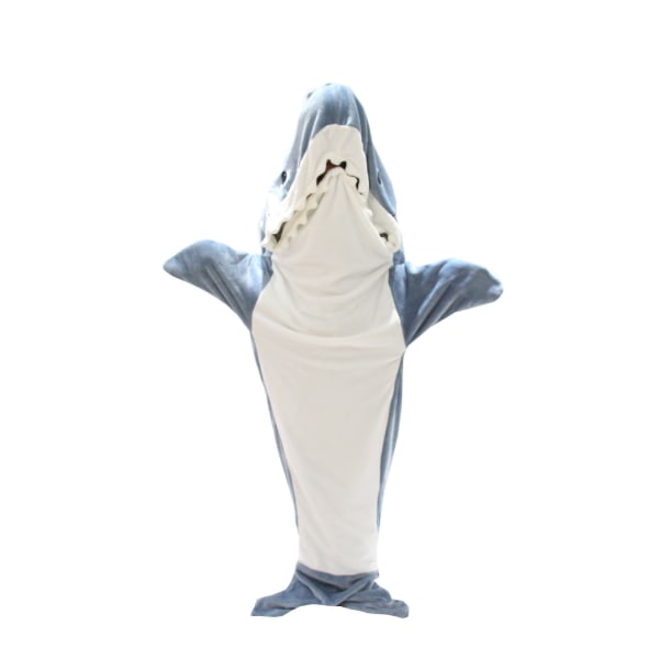 Shark Blanket Hoodie Adult - Shark Onesie Adult Portable Blanket - Shark Felt Ultra Soft Cozy Flannel Hoodie Shark Sleeping Bag S