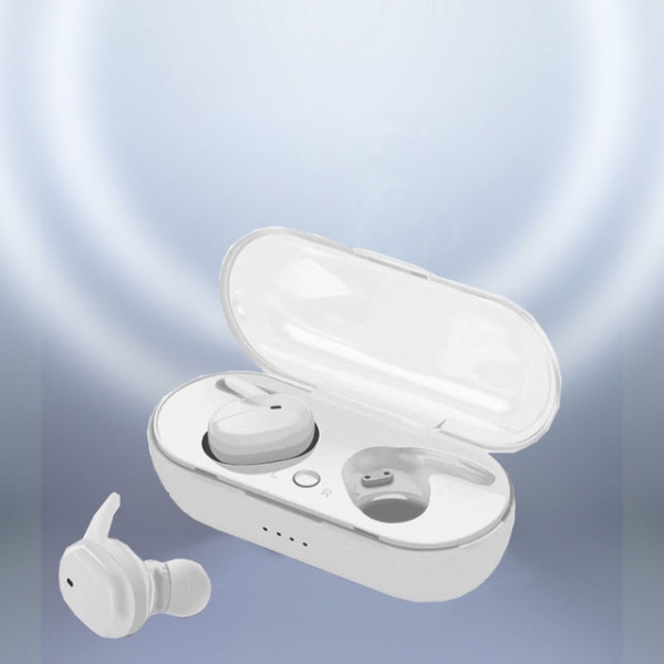 Stereo mini hovedtelefoner til at lytte til musik og foretage telefonopkald Trådløse in-ear mini stereo hovedtelefoner Gul yellow