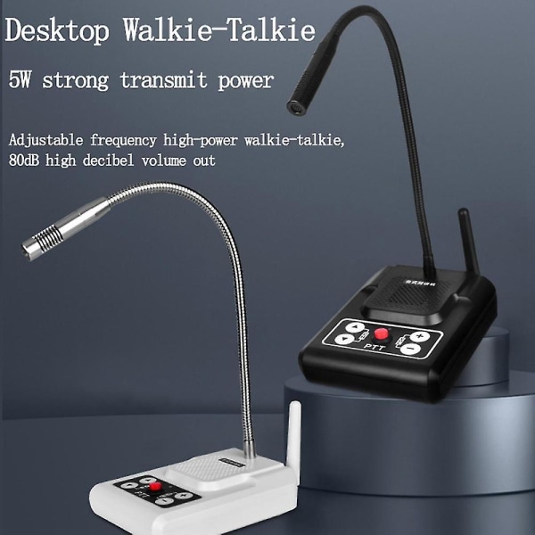 Med 360 universal metallmikrofon 5w 80db volymjusterbar frekvens Walkie-talkie kan länkas