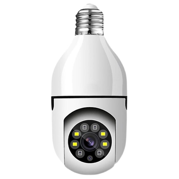 E27 Bulb Övervakningskamera 1080p 200w Dag Natt Fullfärg Automatisk Kroppsspårning Trådlöst Wifi
