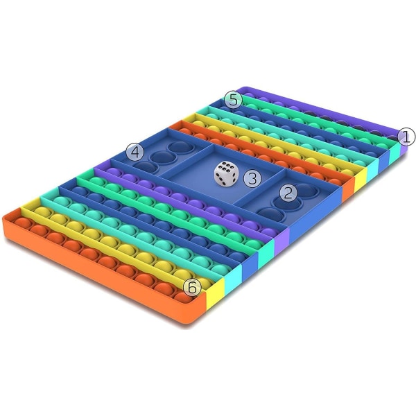 Rainbow Chess Board Push Bubble Sensory Toys, Stress Relief Leker