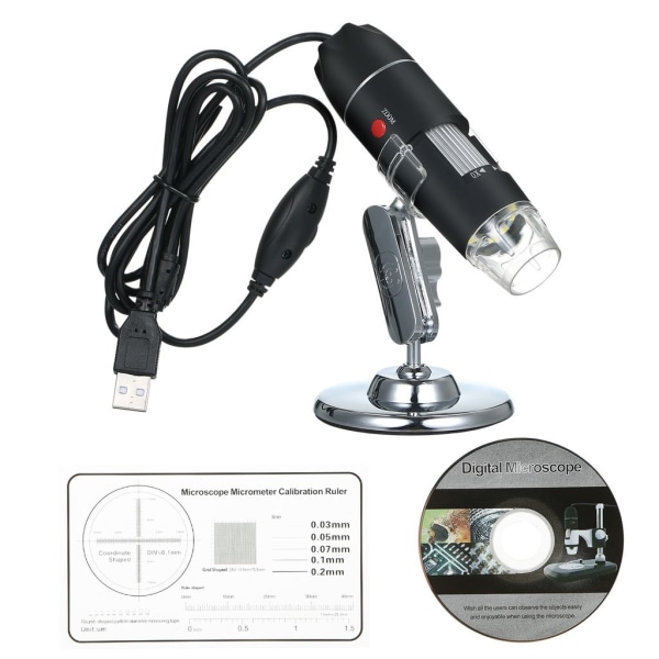 USB digitalt mikroskop 8 lysdioder med bærbar undersøgelseslinse
