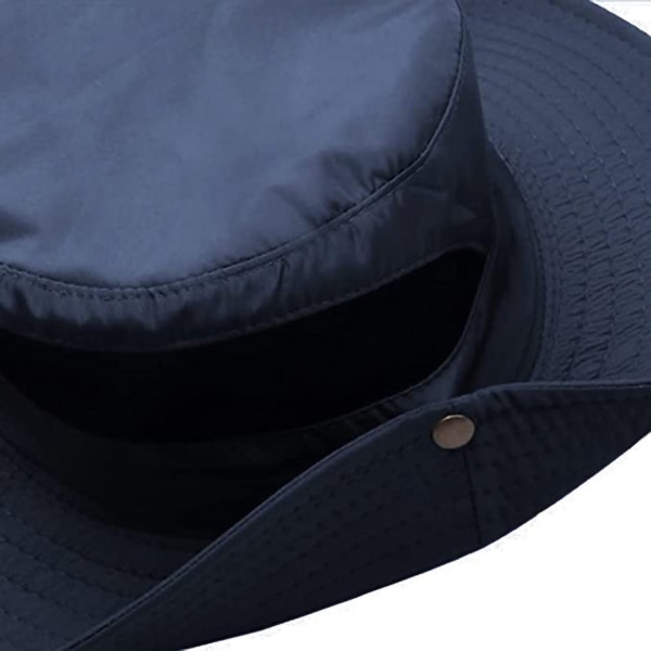 Utendørs solhatt Wide Rim Fisherman Bucket Hat for menn kvinner blue