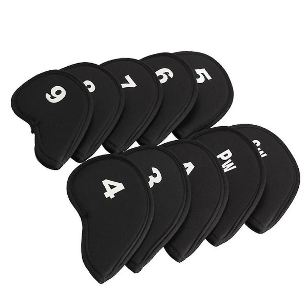 10 stk Genbrugt Golf Club Iron Head Cover Case Protector Case