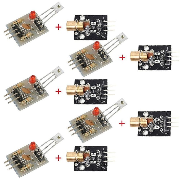 10 par sensormodulkort Laser-modtager-sender, laser-modtager-sensormoduler+ky-008 Laser