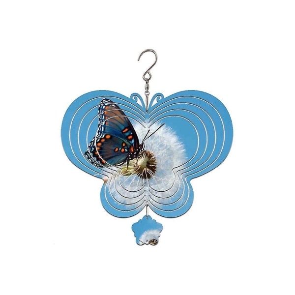 2 Pack Butterfly Sublimation Wind Spinner -aihiot, 10 tuuman metalliset sublimaatioaihiot ripustettavat pyörät
