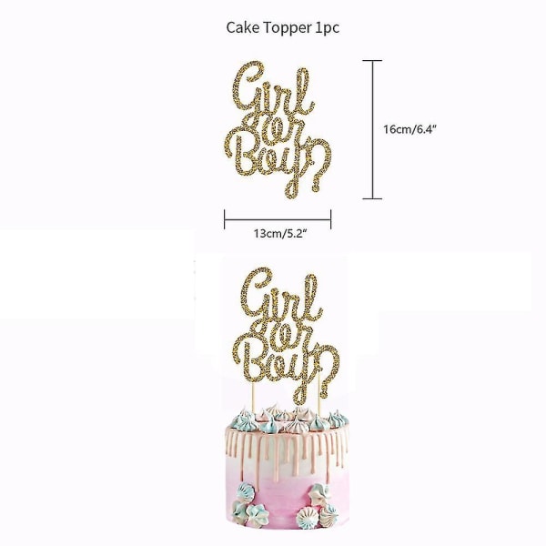 Dreng eller pige Baby Shower Party Decoration Supplies Balloner Banner Cake Topper Sæt