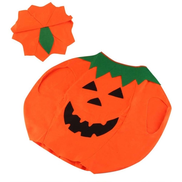 Halloween Pumpkin Coat Hat Set Hauska Söpö Cosplay-asu