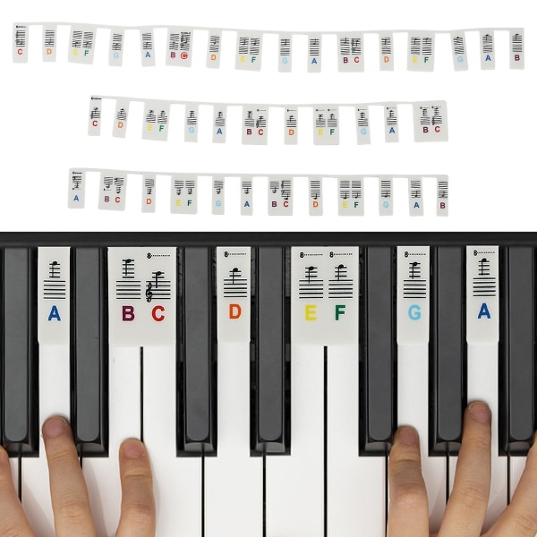 Silikone klaver klistermærker med dobbelt stav display begyndere