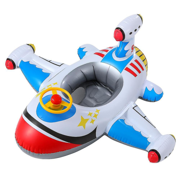 Free swimming baby inflatable plane swimming pontoon boat
