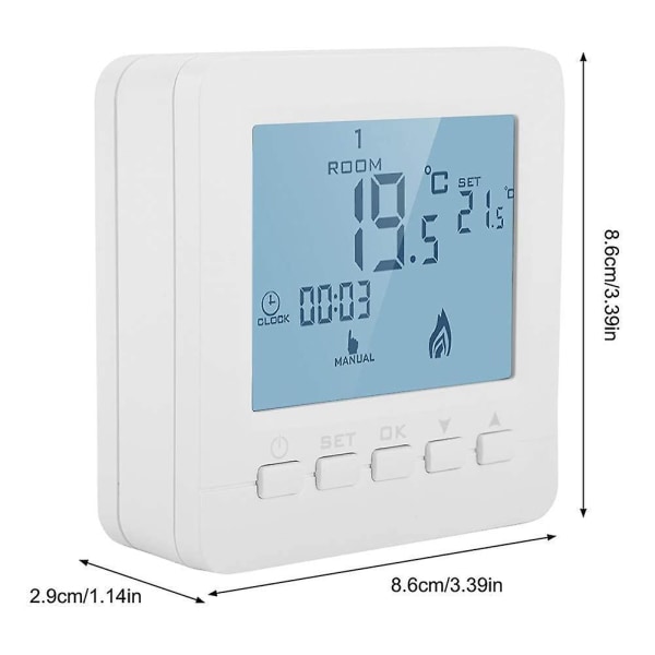 Varme Termostat Smart LCD Display Programmerbart rom