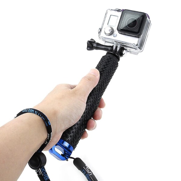 Förlängbar stolpe Mini Selfie Stick Vattentät Blå Monopod For Hero 4/3