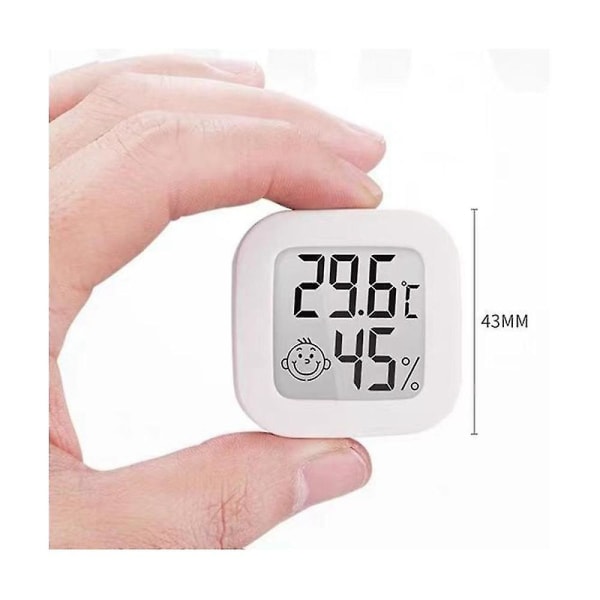 6st Mini Digital termometer Hygrometer Luftfuktighetsmätare för inomhusbruk Lcd Display Temperatursensor