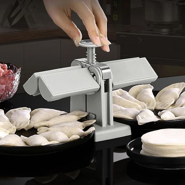 Dubbelhuvud automatisk dumplingsmaskin wonton pressverktyg