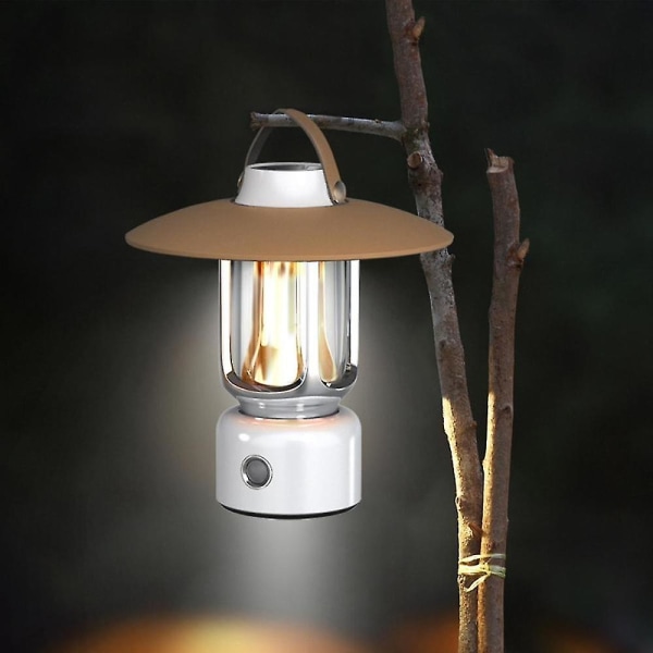 Led dekorative hængende lys oplader med krog Dæmpbar havepyntlampe til udendørs rejser