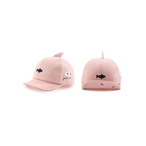 Cap för baby med spetsad cap med storleksjustering rosa