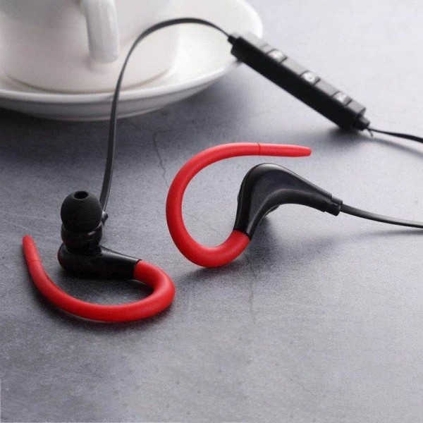 Bluetooth In-Ear hörlurar med mikrofon - Trådlös - Multi Color Sports Bluetooth hörlurar Röd red