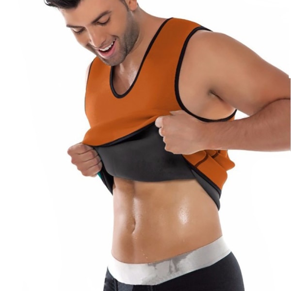 Body Shaping Vest för män Tunika Gördel Fitness Ärmlös korsett M