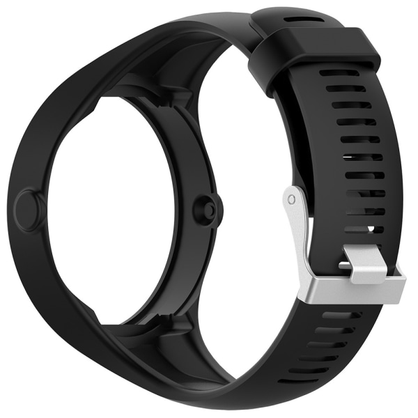 Polar M200 silikonklokkerem, ripebestandig armbånd black