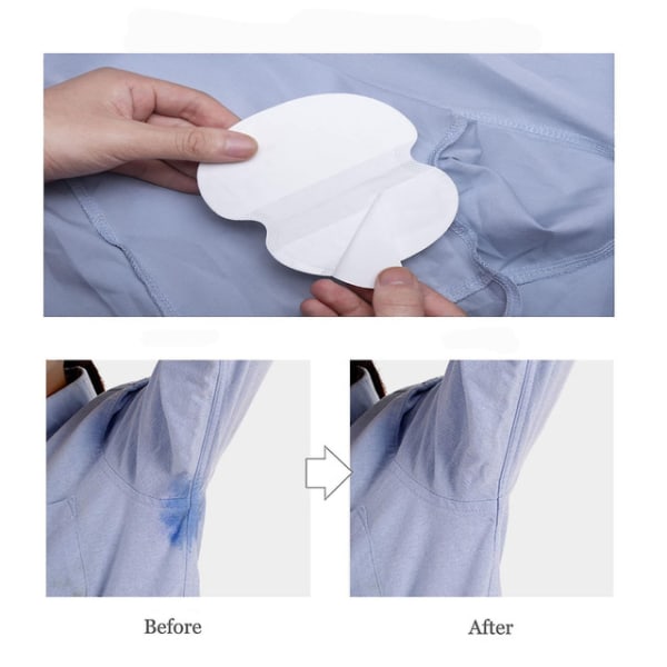 50 underarmsdynor för formella kläder som svettas och deodoriserande dynor för underarmsvård