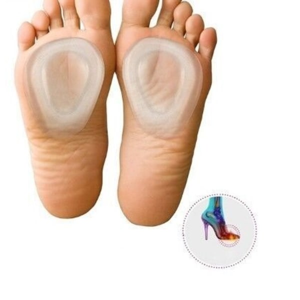4 paria silikonista läpinäkyviä onttoja jalkahierovia jalkakenkiä