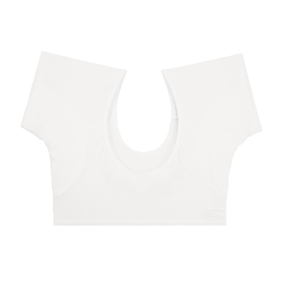 Återanvändbar, tvättbar, svettsäker T-shirt med armhålor white L