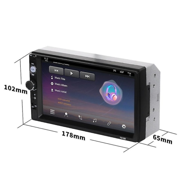 7 tums hd bilspelare mp5-spelare 7010 plug-in multimedia Bluetooth handsfree omvänd skärm intern