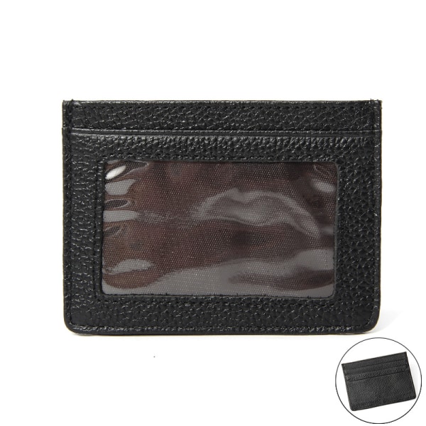 Korttikotelon lompakko, jossa setelitasku ja erittäin ohut luottokorttipidike black