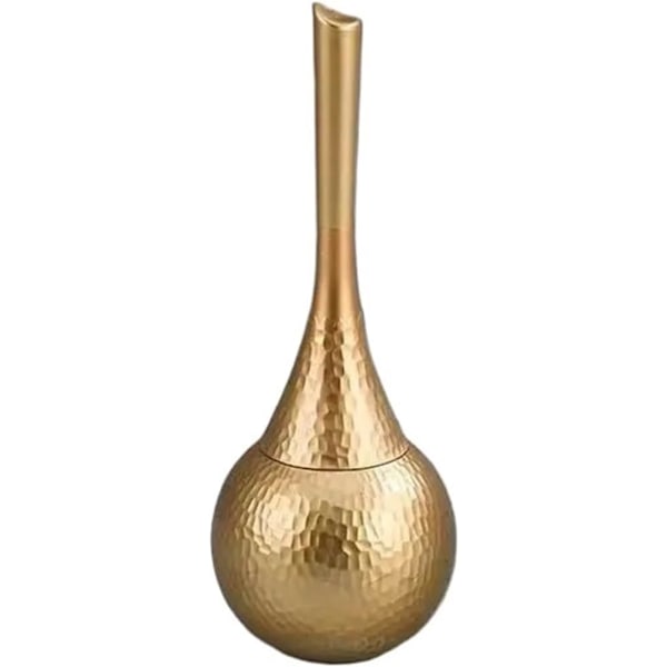 Toalettborste Set Utbytbar Nylon Mjuk Borst Långt Handtag för WC Badrumstillbehör Rengöringsverktyg gold