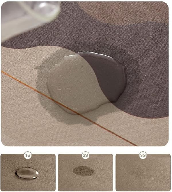 1 stk. kæledyrsfodermåtte Ingen pletter Kæledyrsmåtte til mad- og vandskål Hurtigtørrende hunde- og kattevanddispensermåtte til rodede drikkere Lysegrå 30*50cm Light grey 30*50cm