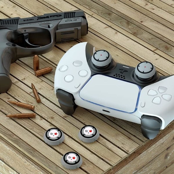 3D Tumgrepp för styrspak - Aim Assist-huvar för XBOX/360/ONE-kontrolltillbehör PS4 PS5-kontrolltillbehör, Sticktillbehör set 2