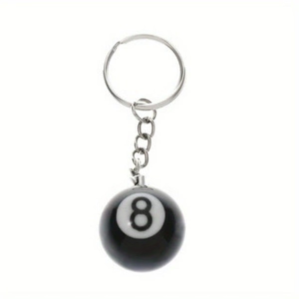 8 Ball Sort Pool Ball Nøglering Nøglevedhæng