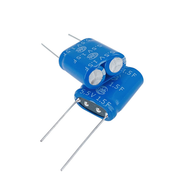 2 st 8.5X17X21mm Superkondensator 5.5V 1.5F Super Farad Kapacitans Lindningstyp Energilagring för Ombord Backup Energilagring 1.5F