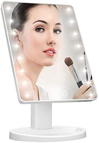 Makeupspejl med LED-lys - justerbar lysstyrke - hvid