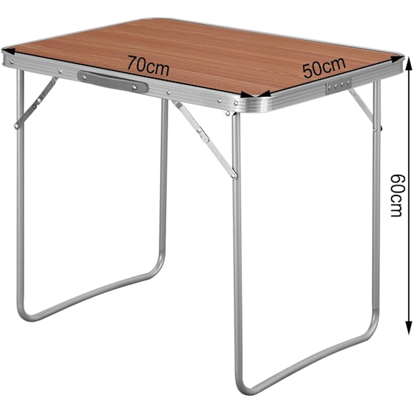 Retkeilypöytä kokoontaitettava alumiininen piknikpöytä kokoontaittuvat puutarhapöydät pöydät rannalle parvekkeelle 70x60x50 cm