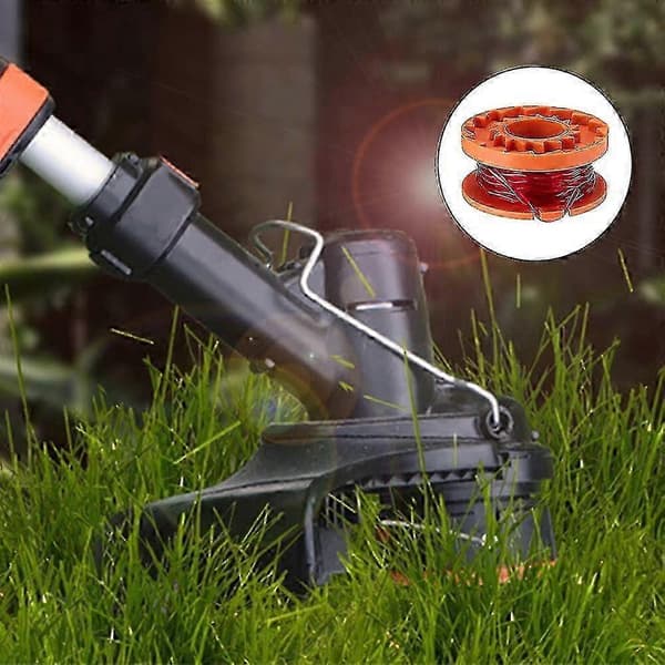 Trimmertråd for gress kompatibel, erstatningsspole for gresstrimmer, nylontråd for gresstrimmer kompatibel (4 stk, oransje)
