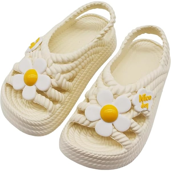 Taaperoikäisten tyttöjen ja poikien sandaalit, pienten tyttöjen ja poikien lasten kesäjuhlakengät, pienten lasten vapaa-ajan sandaalit white Size 26-27,inner length 16.5cm