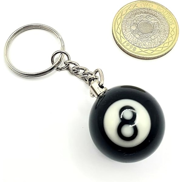 8 Ball Sort Pool Ball Nøglering Nøglevedhæng