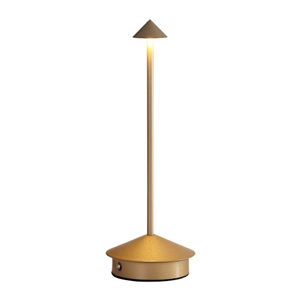 Trådløse bordlamper, oppladbar LED berøringslampe, bærbar batteridrevet skrivebordslampe, dimbar nattlampe, minimalistisk design gold