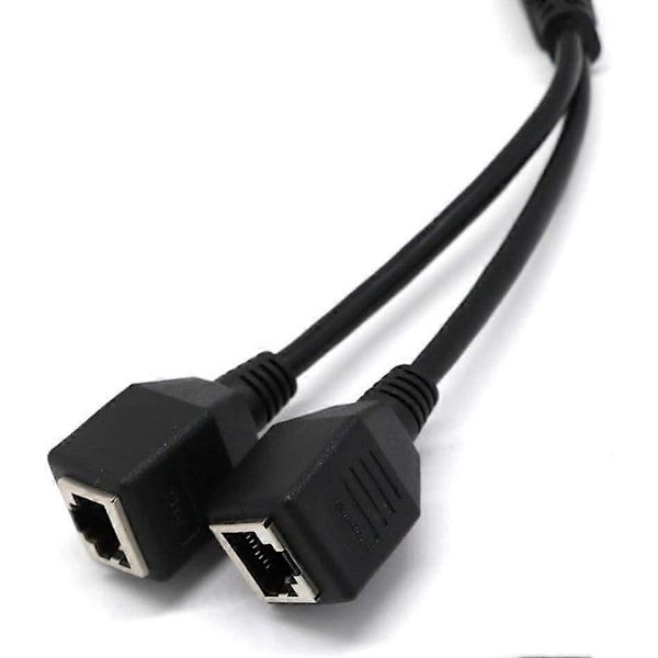 Nettverks Splitter Adapter Kabel RJ45 1 Hann til 2 Hunn Socket Porter Ethernet LAN Kabel Nettverks Splitter Adapter