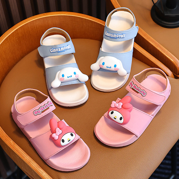 Sommar Sandaler för Flickor Utomhus med Halkskydd, Med Mjuka Suler och Lätt Design, Perfekta för Stranden. Pink Hello Kitty 18 Recommended foot length 18cm