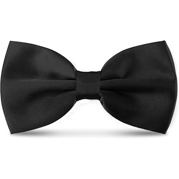 Män Fluga Justerbar Längd Bröllop Man Mode Pojkar Satin Fluga black